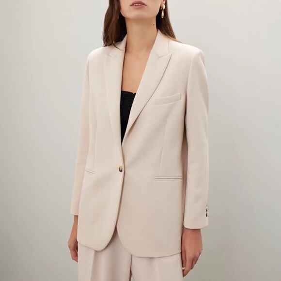 ba&sh Sylvana Off White Cream Blazer Jacket Size S - Picture 1 of 8
